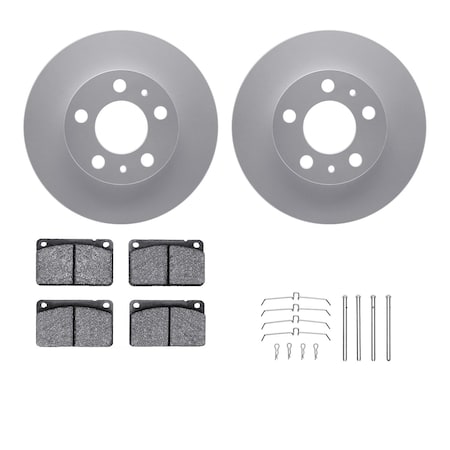 4312-27007, Geospec Rotors With 3000 Series Ceramic Brake Pads Includes Hardware,  Silver